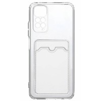 Изображение товара Накладка силиконовая с карманом для карт POKET для Xiaomi Redmi Note 11/Note 11S Прозрачная