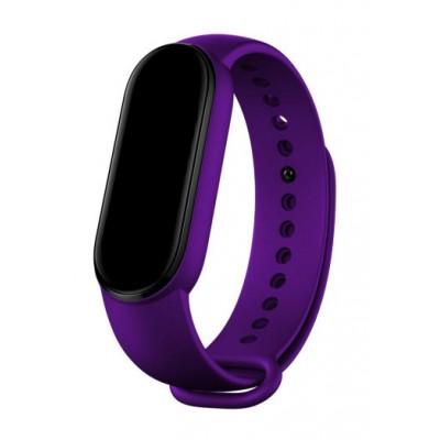 Фото Силиконовый ремешок Zibelino для Xiaomi Mi Band 5/6 Фиолетовый