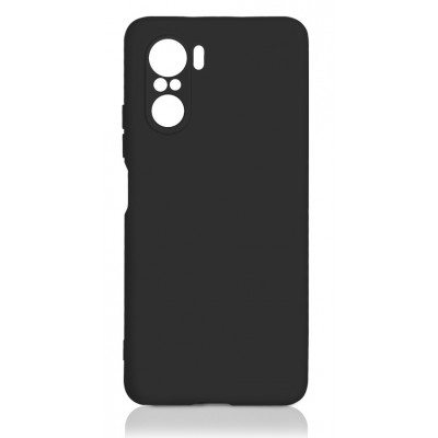 Фото Чехол силиконовый с микрофиброй DF poOriginal-04 для Xiaomi Poco F3 Черный