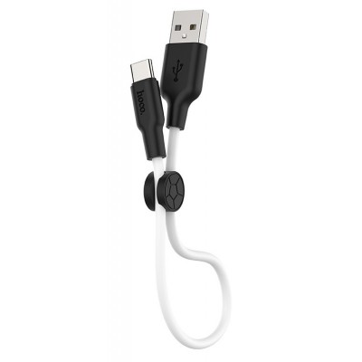 Фото Кабель Hoco X21 Plus USB - Type-C, 0.25 м, белый/черный