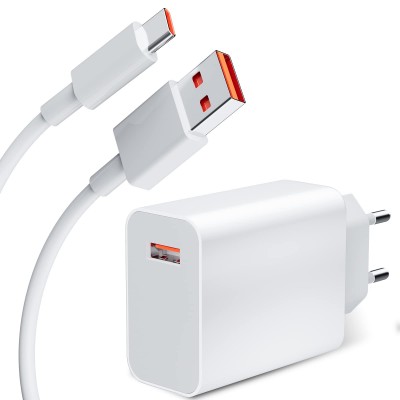 Фото Сетевое зарядное устройство Xiaomi Mi 1 USB 33W + кабель USB Type-C