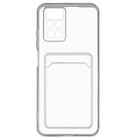Изображение товара Накладка силиконовая с карманом для карт POKET для Xiaomi Redmi Note 11 Pro/Note 11 Pro 5G/Note 12 Pro 4G Прозрачная