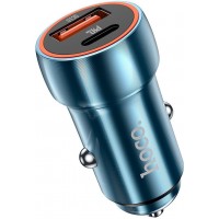 Изображение товара Автомобильное зарядное устройство Hoco Z46A PD20W+QC3.0, USB-C + USB-A, синий