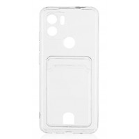 Изображение товара Накладка силиконовая с карманом для карт POKET для Xiaomi Redmi A1+/A2+ Прозрачная