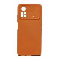 Изображение товара Накладка силиконовая матовая Silicone Case для Xiaomi Poco X4 Pro 5G Оранжевая