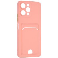 Изображение товара Накладка силиконовая с карманом для  Xiaomi Redmi 12, розовая