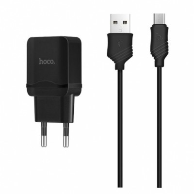 Фото Зарядное устройство + кабель micro USB Hoco C22A Черное