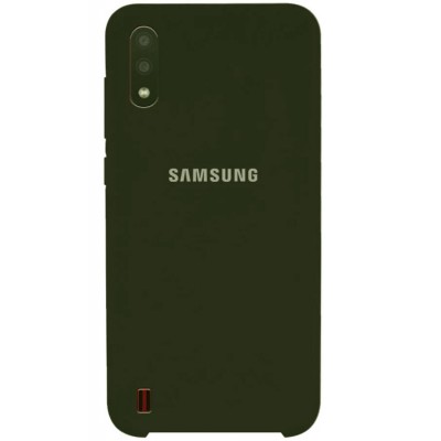 Фото Чехол-накладка Silicone Cover для Samsung Galaxy A01 Хаки