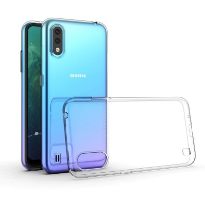 Фото Накладка на заднюю панель силиконовая Monarch C1 Series для Samsung Galaxy A01 Прозрачная