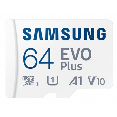 Фото Карта памяти MicroSDXC 64 Гб Samsung EVO Plus , UHS-1, FHD, Cl 10, V10 (MB-MC64KA/RU)