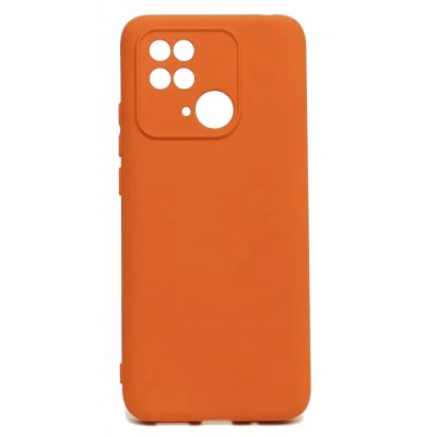 Фото Накладка силиконовая Silicone Cover для Xiaomi Redmi 10C Оранжевая