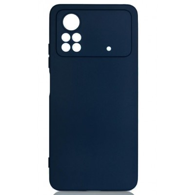 Фото Накладка силиконовая Silicone Case для Xiaomi Poco X4 Pro 5G Темно-синяя