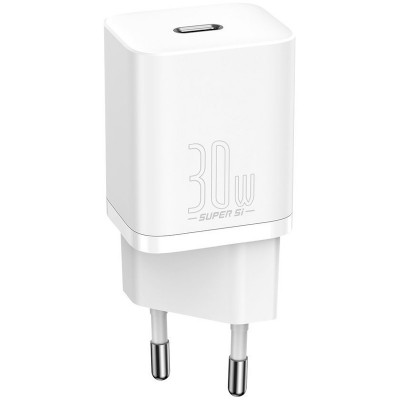 Фото Сетевое зарядное устройство Baseus Super Si Quick Charger 30W (CCSUP-J02) белое