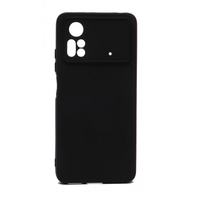 Фото Накладка силиконовая матовая Silicone Case для Xiaomi Poco X4 Pro 5G Черная