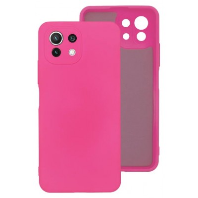 Фото Накладка силиконовая Silicone Cover для Xiaomi Mi 11 Lite/11 Lite 5G NE Розовая