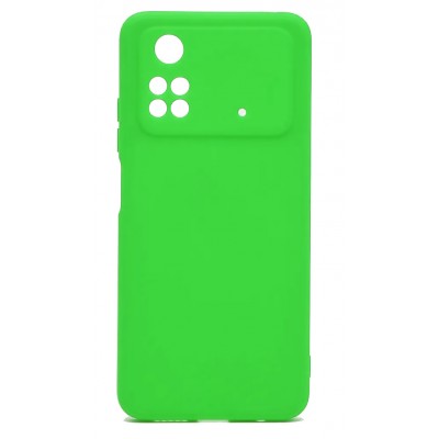 Фото Накладка силиконовая Silicone Cover для Xiaomi Poco M4 Pro 4G Салатовая