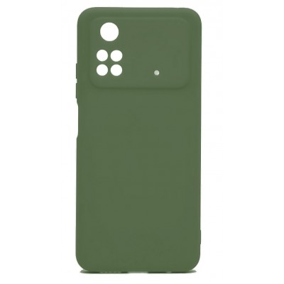 Фото Накладка силиконовая Silicone Cover для Xiaomi Poco M4 Pro 4G Зеленая