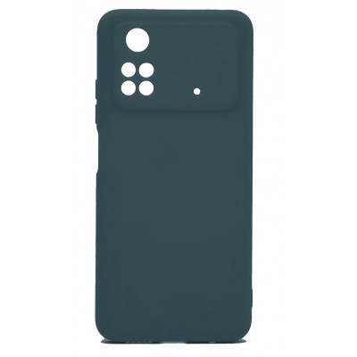 Фото Накладка силиконовая Silicone Cover для Xiaomi Poco M4 Pro 4G Синяя