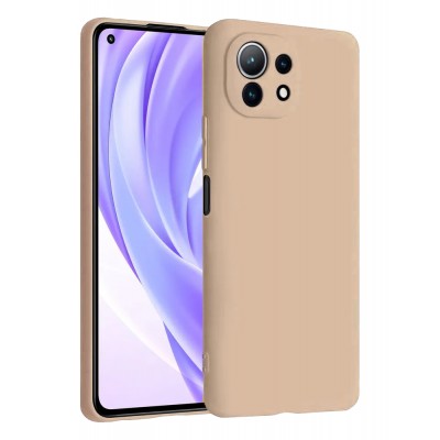 Фото Накладка силиконовая Fashion Case для Xiaomi Mi 11 Lite/11 Lite 5G NE Бежевая