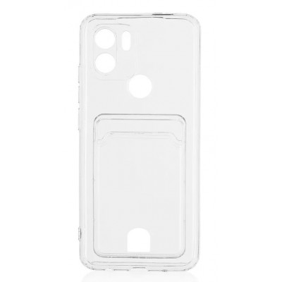 Фото Накладка силиконовая с карманом для карт POKET для Xiaomi Redmi A1+/A2+ Прозрачная