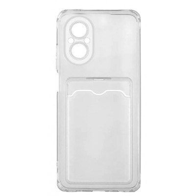 Фото Накладка силиконовая с карманом для карт POKET для Realme C67 4G Прозрачная