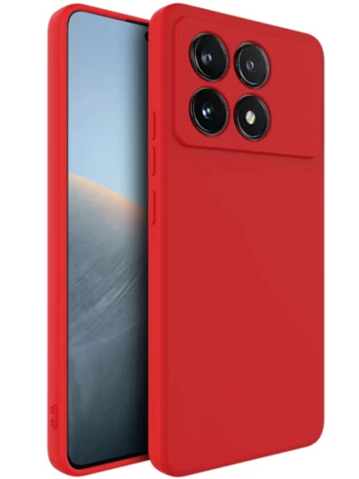 Накладка силиконовая Silicone Cover для Xiaomi Poco X6 Pro 5G красная