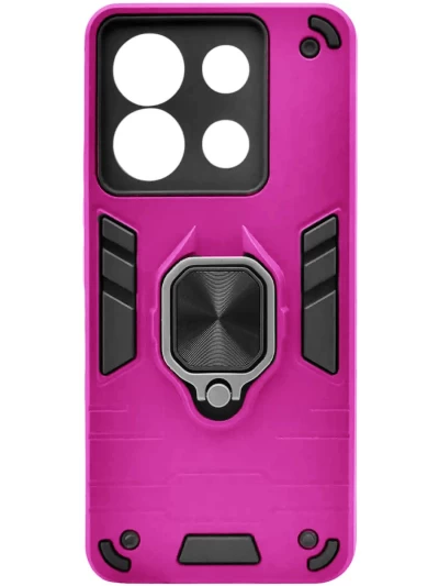 Чехол противоударный с кольцом Fashion Case для Xiaomi Redmi Note 13 4G розовый