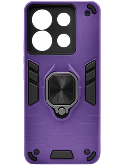 Чехол противоударный с кольцом Fashion Case для Xiaomi Redmi Note 13 4G фиолетовый
