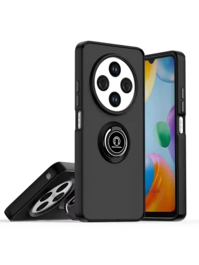 Чехол противоударный с кольцом для Xiaomi Redmi 14C/Poco C75/Redmi A4 черный