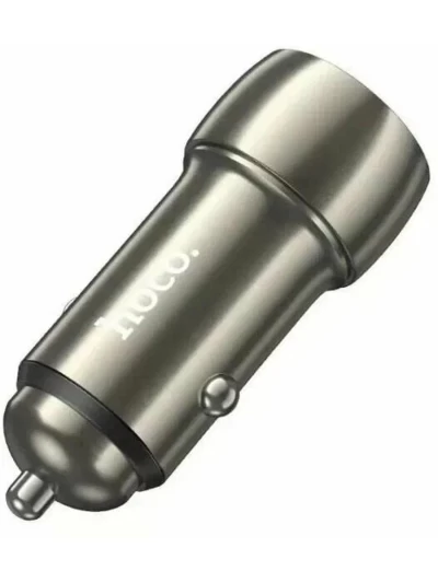 Автомобильное зарядное устройство Hoco Z48 PD40W+QC3.0 серый