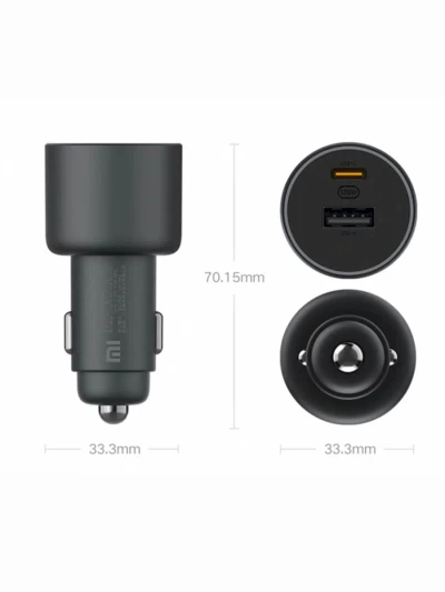 Автомобильное зарядное устройство Xiaomi Car Charge 1A1C 100W черный