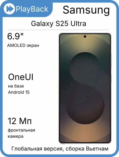 Samsung Galaxy S25 Ultra 12/512 ГБ (SM-S938B) Titanium Black (Global Version, сборка Вьетнам)