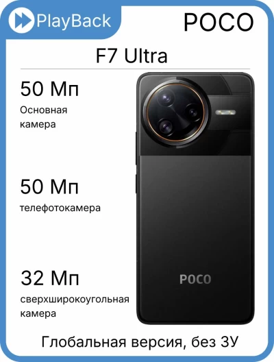 POCO F7 Ultra 12/256 ГБ черный (Global Version, Slim Box)