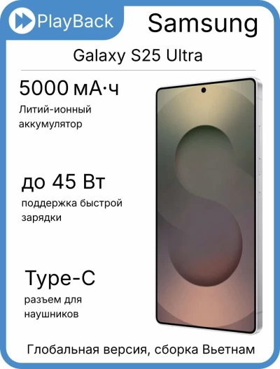 Samsung Galaxy S25 Ultra 12/512 ГБ Titanium Whitesilver (Global Version, сборка Вьетнам)