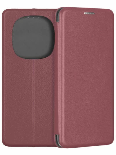 Чехол книжка Fashion Case для Xiaomi Redmi Note 14 Pro Бордовый