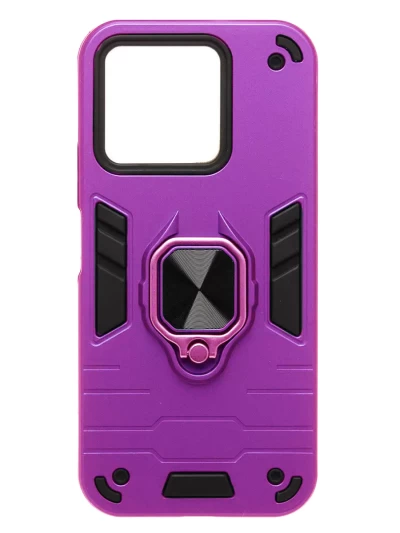 Чехол противоударный с кольцом New Case для Xiaomi Redmi Note 14 4G сиреневый