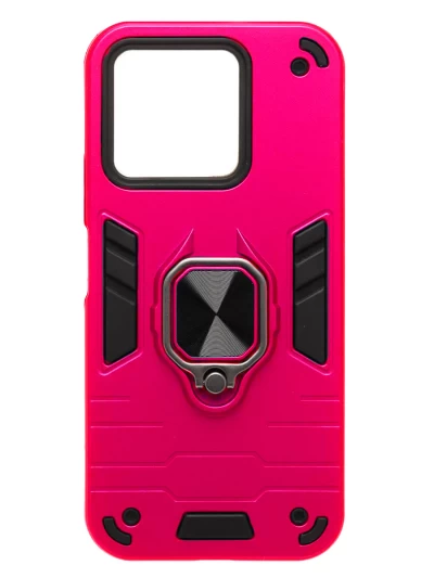 Чехол противоударный с кольцом New Case для Xiaomi Redmi Note 14 4G розовый