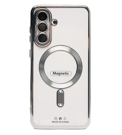 Накладка силиконовая Magnetic для Samsung Galaxy A36 серебристая