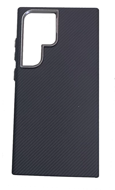 Накладка силиконовая iPefet для Samsung Galaxy S24 Ultra черная под карбон