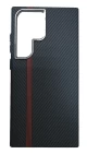 Изображение Накладка силиконовая iPefet для Samsung Galaxy S24 Ultra черная с красным под карбон