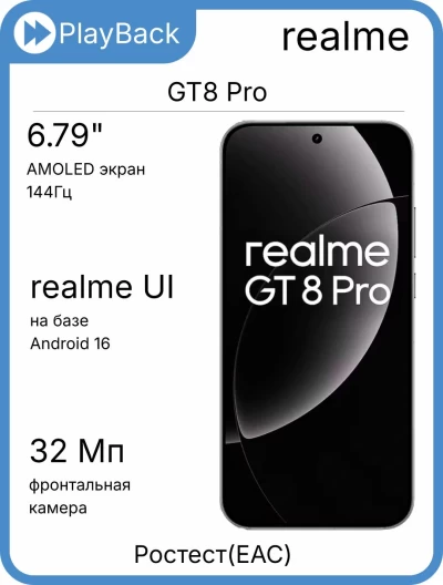 Смартфон Realme GT8 Pro 16/512 ГБ Белый (РСТ)
