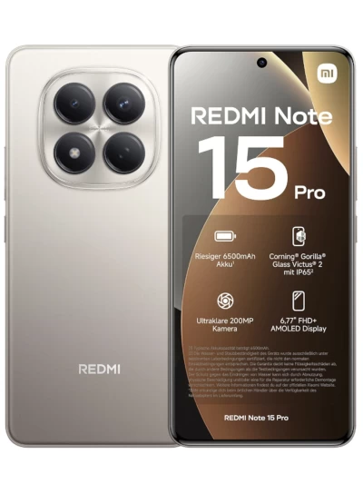 REDMI Note 15 Pro 4G 8/256 ГБ Титановый Цвет (РСТ)
