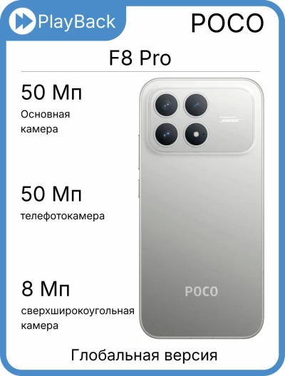POCO F8 Pro 12/512 ГБ Titanium Silver (Global Version)