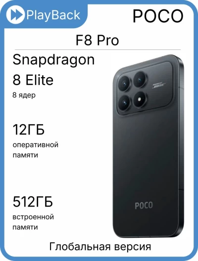 POCO F8 Pro 12/512 ГБ Black (Global Version)