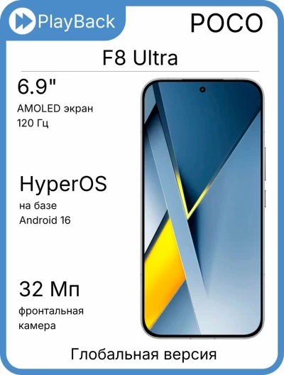 POCO F8 Ultra 16/512 ГБ Denim Blue (Global Version)