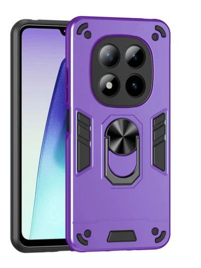 Чехол противоударный с кольцом New Case для Xiaomi Redmi Note 15 сиреневый