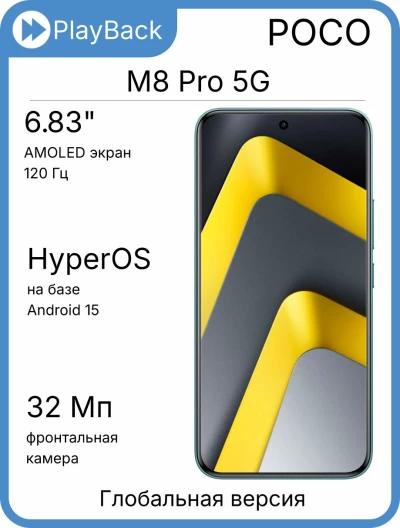 Poco M8 Pro 5G 12/512 ГБ Green (Global Version)