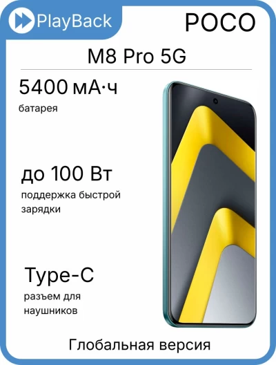 Poco M8 Pro 5G 12/512 ГБ Green (Global Version)