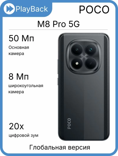 Poco M8 Pro 5G 12/512 ГБ Black (Global Version)
