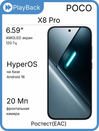 POCO X8 Pro 12/512 ГБ Черный (РСТ)